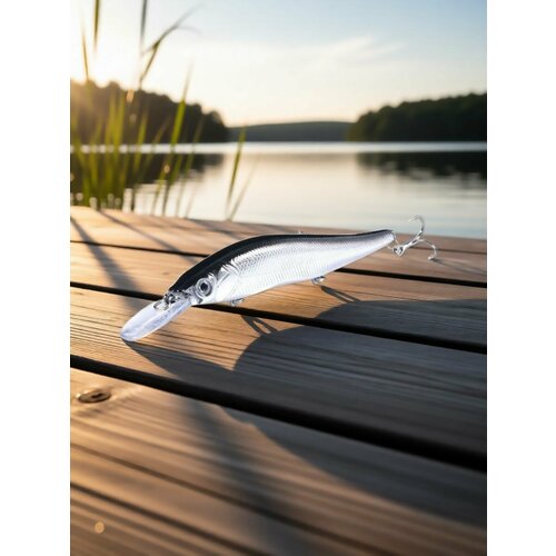 Воблер 13,5см вес 15,6гр для ловли щуки и судака на глубине до 4 метров (шумовой)