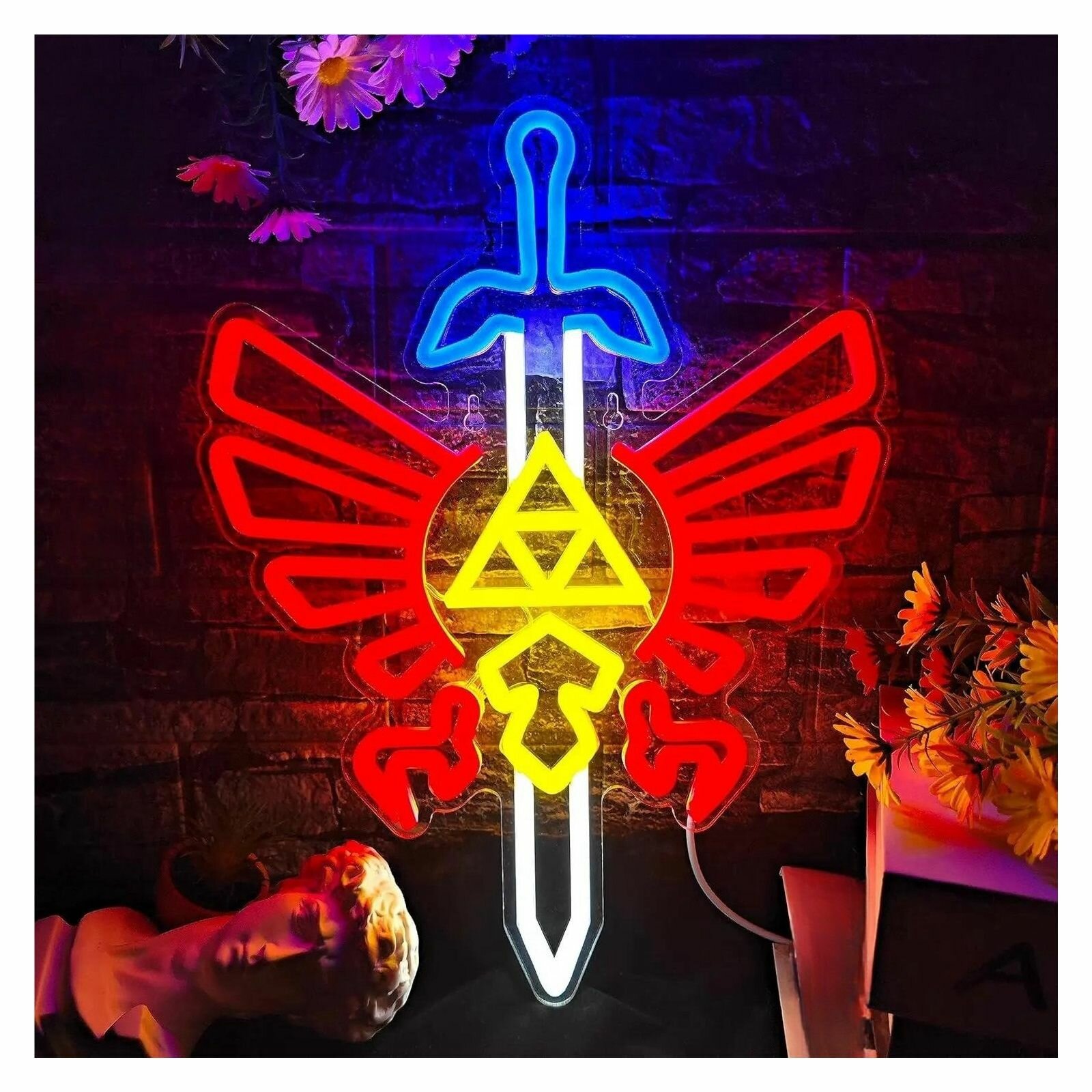 Неоновая Вывеска Master Sword С Питанием От USB, Неоновые Огни С Регулируемой Яркостью 27см 40см