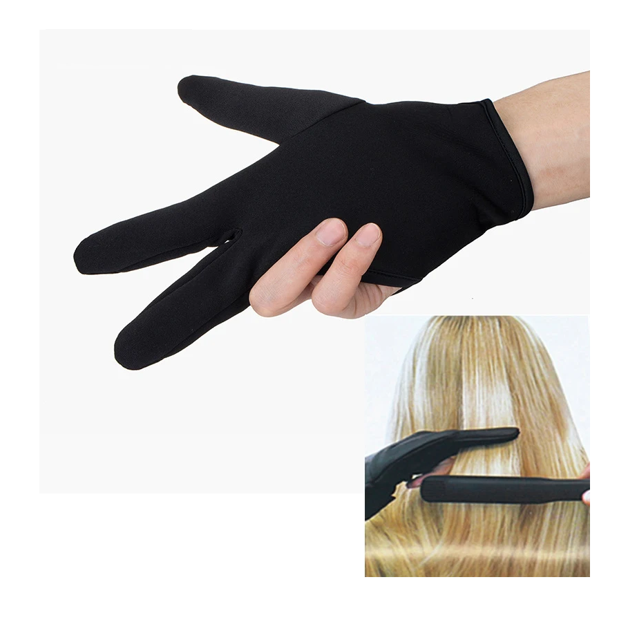 Термоперчатка для утюжка и плойки, термостойкая на 3 пальца, чёрная