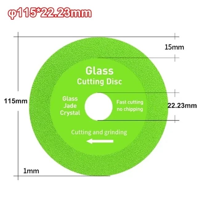 Алмазный отрезной диск для стекла 115x22.23mm