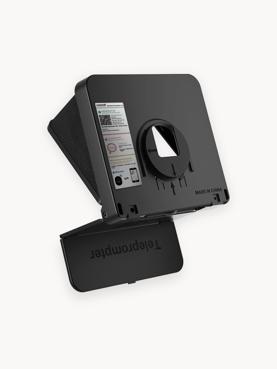 Телесуфлер LENSGO TC7S, для смартфонов iPhone / Android (до 7.9 дюймов), с пультом управления, черный матовый