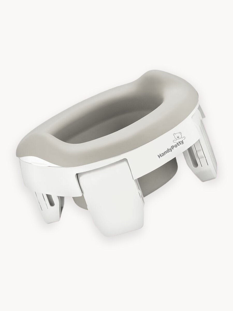 Складной дорожный горшок 3в1 HandyPotty от ROXY KIDS, цвет белый/серый