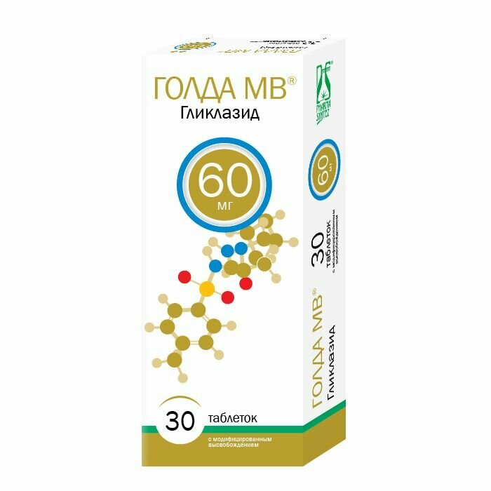 Голда МВ таблетки с модиф высв 60 мг 30 шт