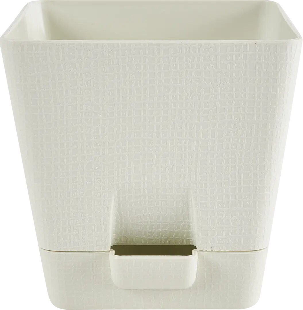 Горшок цветочный Тек  А  Тек Партер 12x12x11 8 см 1 л пластик кремовый