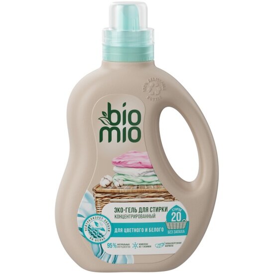 Гель для стирки Biomio BIO LAUNDRY GEL Colors Whites  универсальный  900 мл