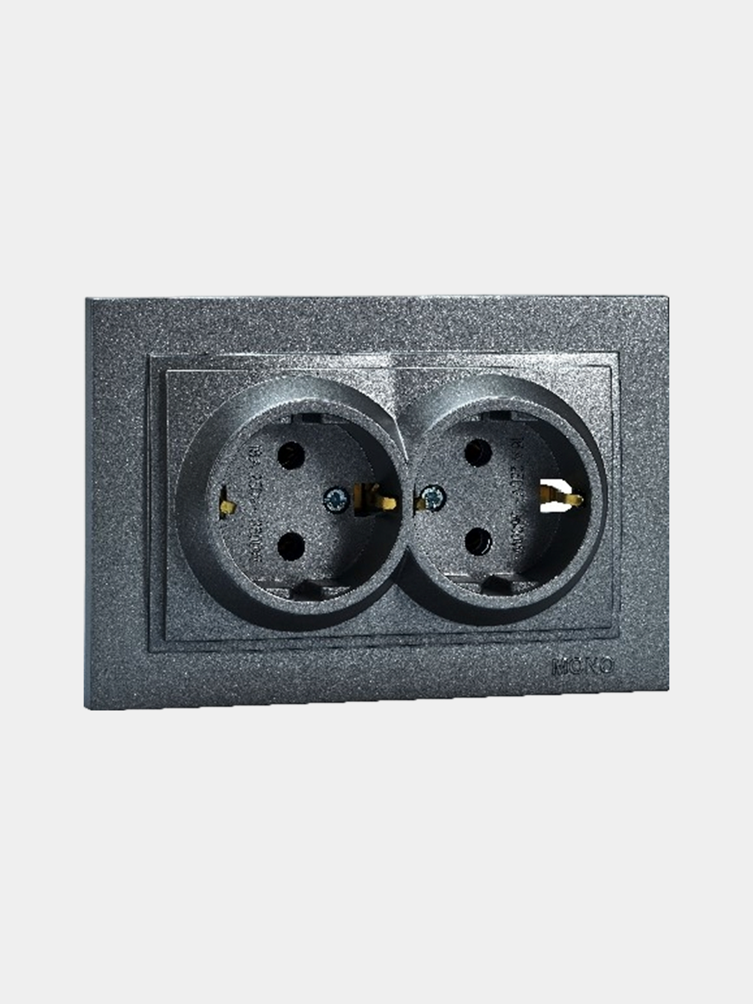 Розетка двойная с заземлением Voltus MONO ELECTRIC Despina белая, золотая, серебряная, бронзовая