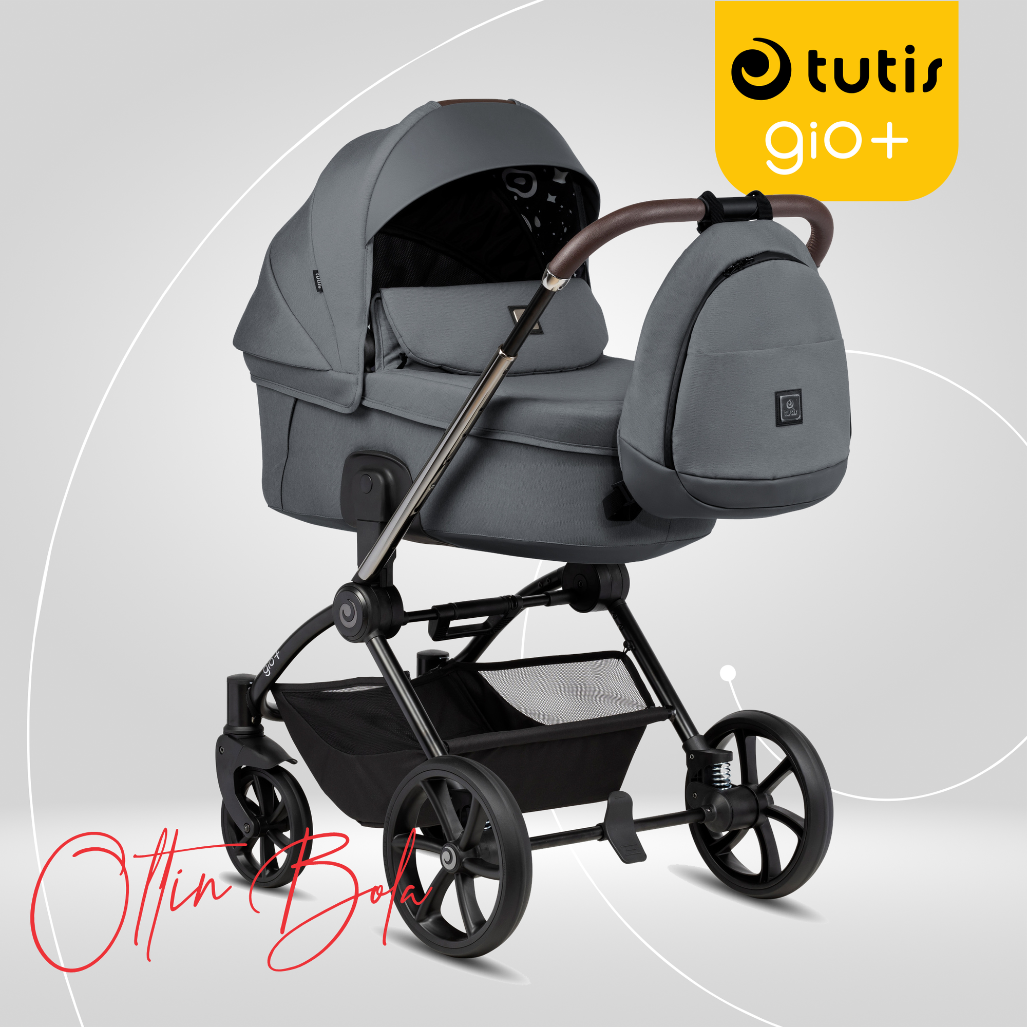 Коляска детская Tutis "GIO+", универсальная, 2 в 1, 143133 GRIGIO — фото 1