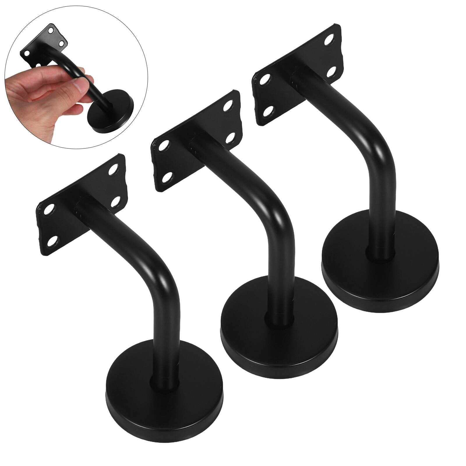 Металлические опоры для перил устойчивые к коррозии 6 штук в наборе размер 8x6 см