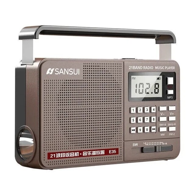 Цифровой радиоприемник SANSUI E35 с FM/AM/SW диапазоном и MP3 плеером