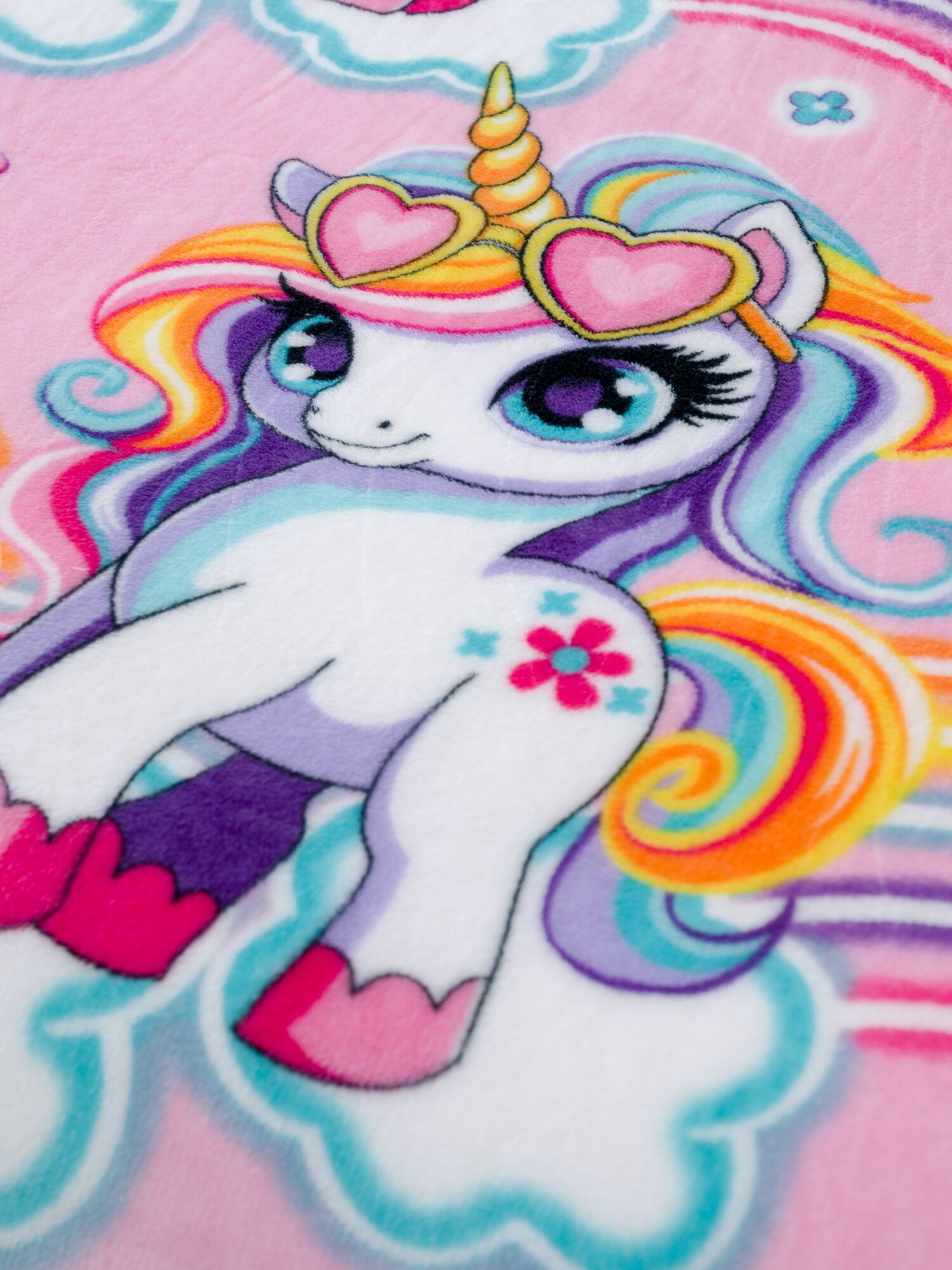 Одеяла И Пледы Xiaomi Плед 150х200 Павлинка Пони единороги (розовый), 1.5 - спальный, детский