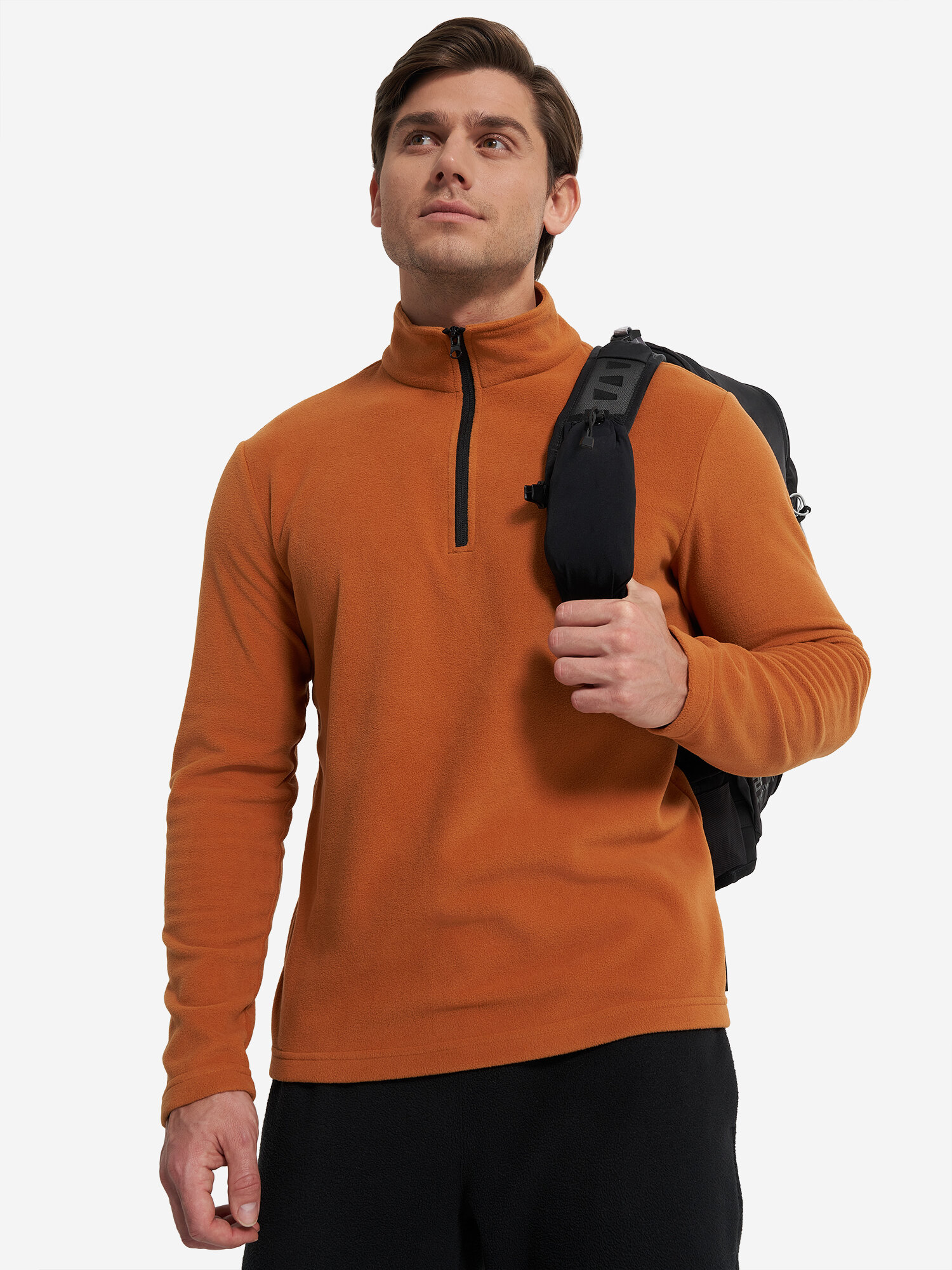 Джемпер OUTVENTURE Ontario Men’s Fleece jumper half zip, размер 50, коричневый — фото 1