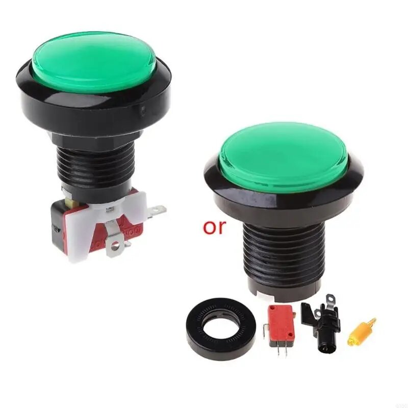 Аркадные кнопки 5 цветов Зеленый Green