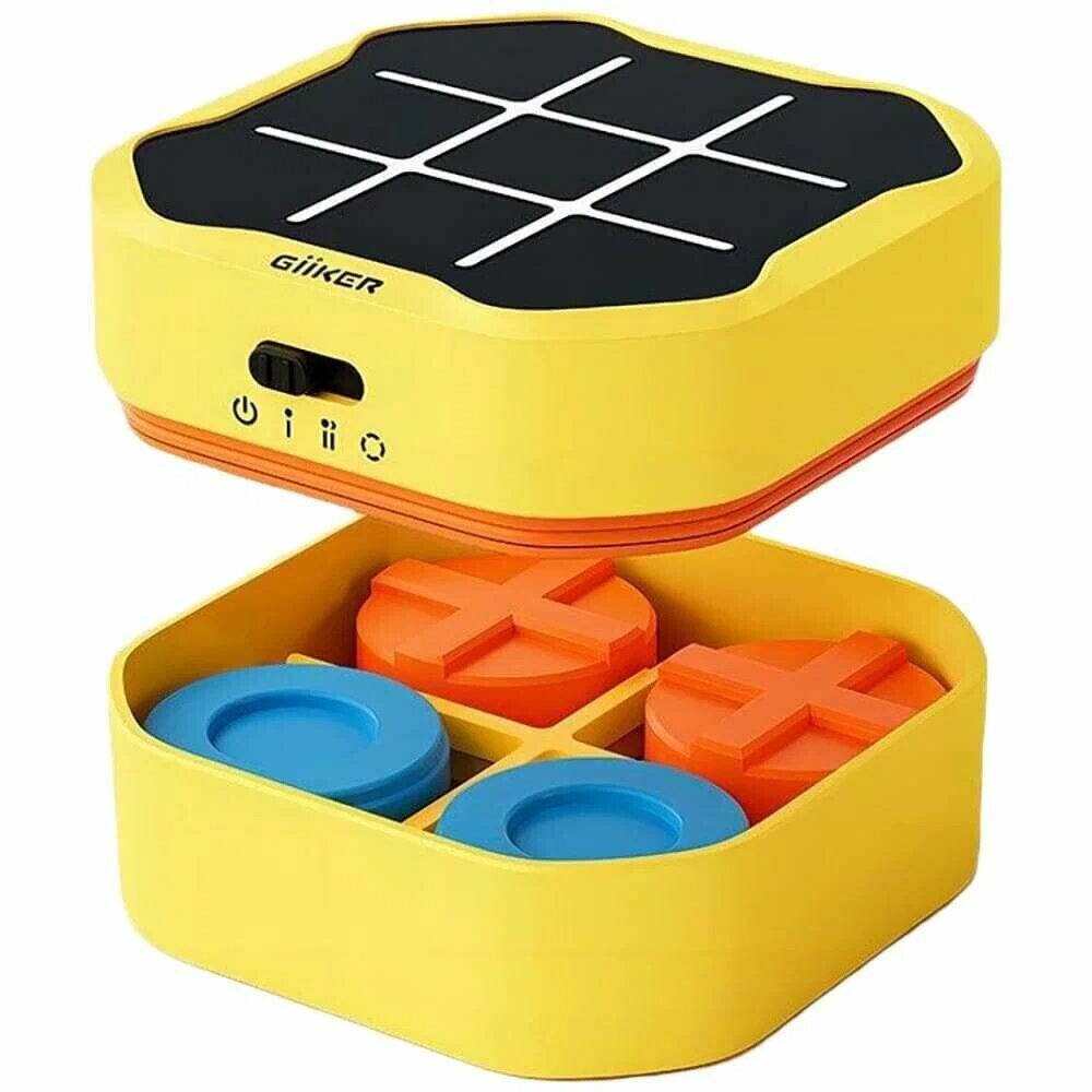 Изображение Головоломка Giiker Tic Tac Toe Bolt, крестики-нолики, 6+, пластик, желтая
