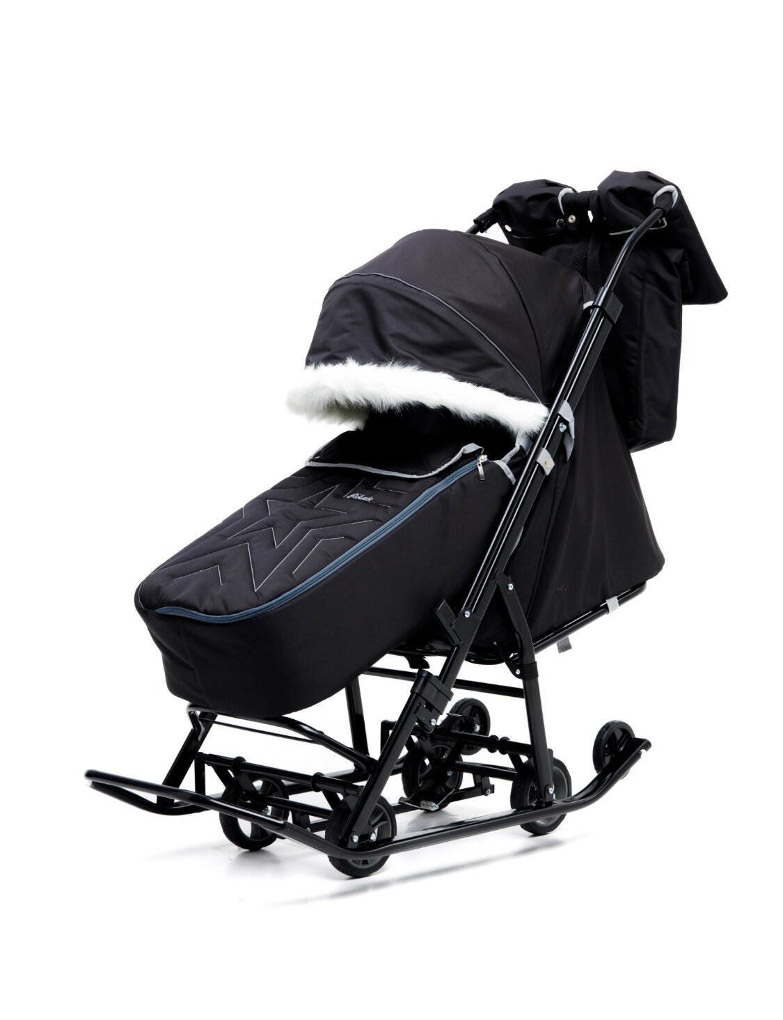 Санки коляска детские зимние на выкатных колесах Pikate "STAR" 2024/2025г. г NEW