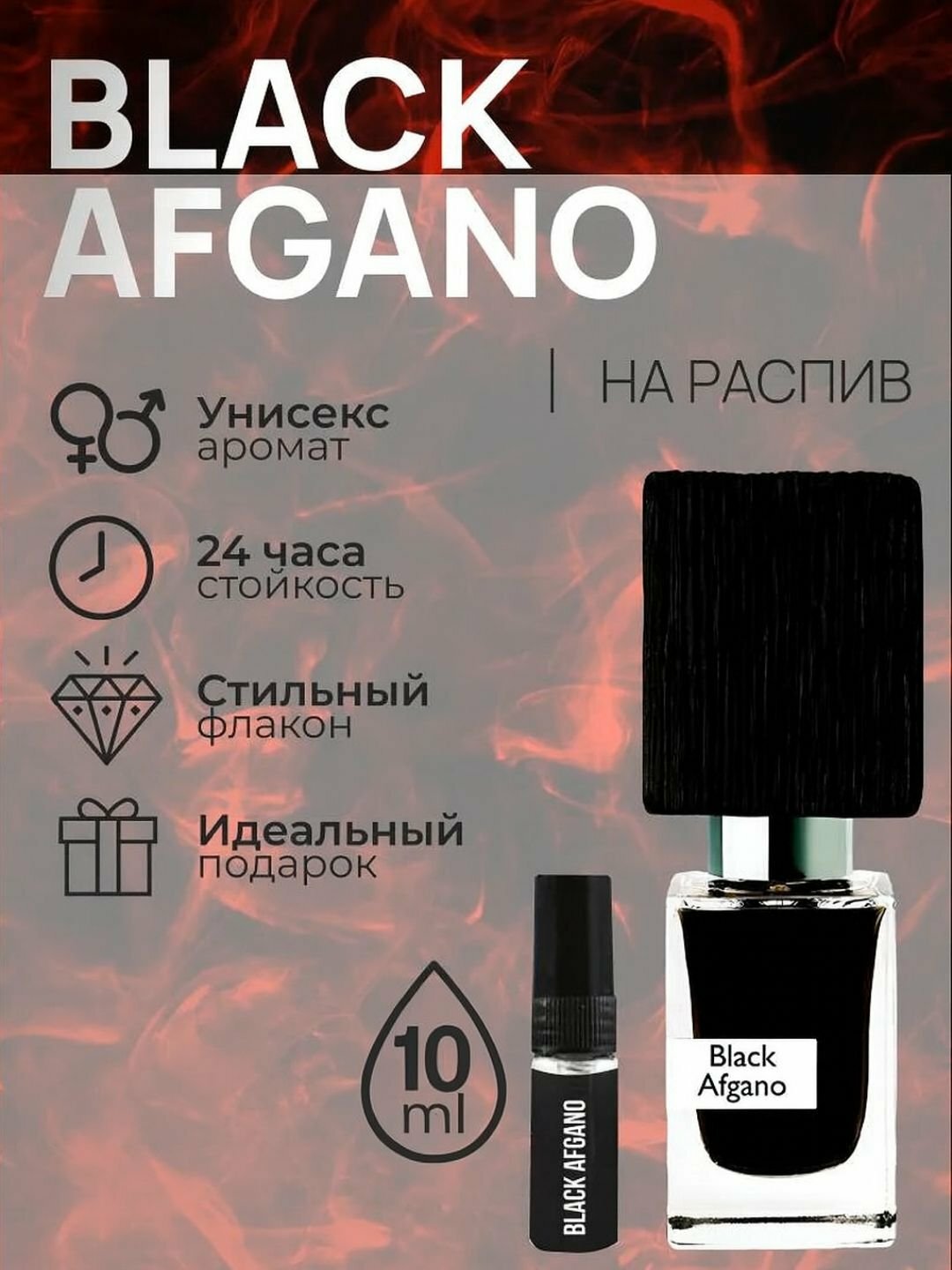 Духи для мужчин и женщин, духи Black Afghano Nasomatto, унисекс, распив духи5ml
