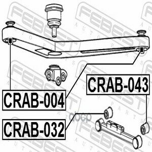 Сайлентблок заднего верхнего рычага Febest арт. crab-004