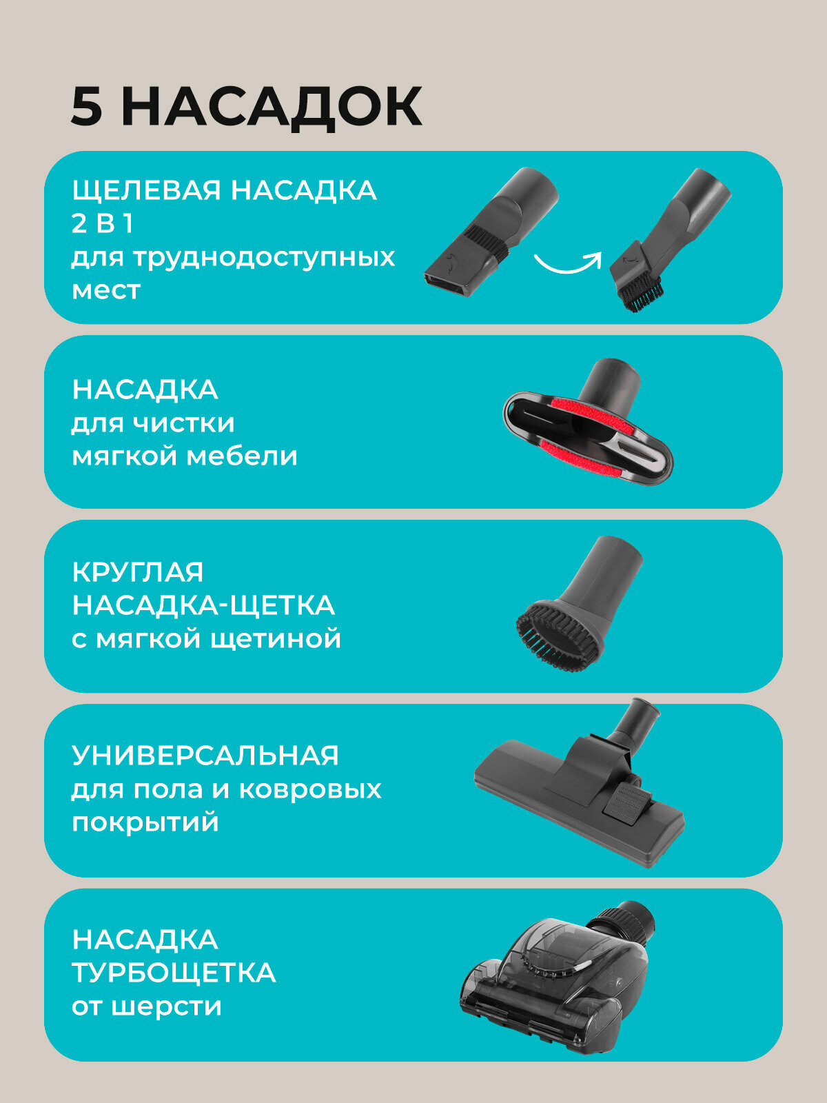 Пылесос GALAXY LINE GL6224, серый, мощность всасывания 300Вт, контейнер 2л, шнур 5м — фото 1