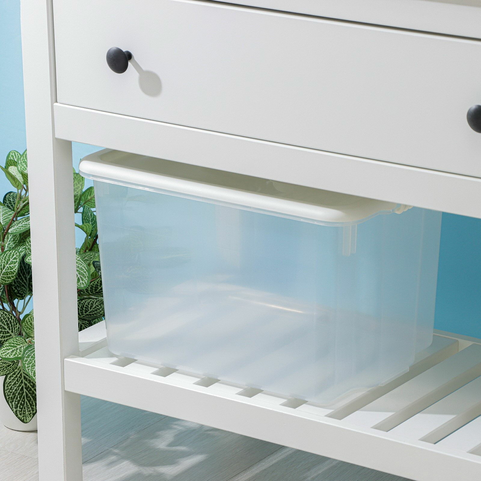 Контейнер для хранения Porter 21 л 42x32x26 см с крышкой цвет слоновая кость