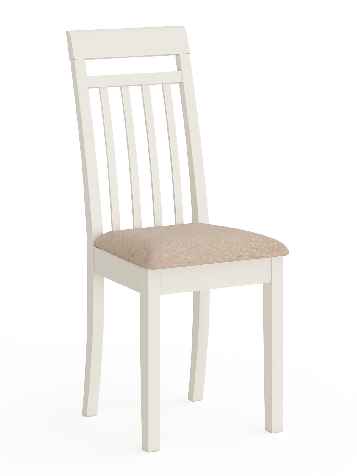 Деревянный стул Мебель--24 Гольф-11 слоновая кость обивка ткань велюр бежевый 05 40х40х100 см.