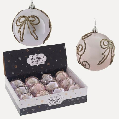 Изображение товара Украшение новогоднее Шар, набор из 12 шт, D8 см KSM-753316