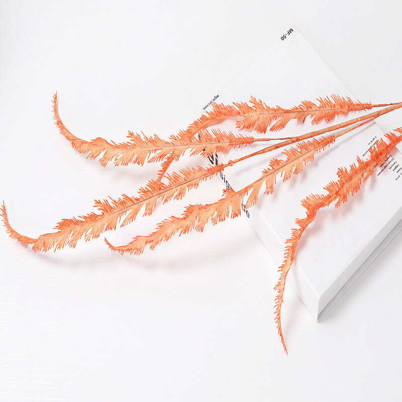 Искусственная трава мискантус большая для свадебных украшений оранжевый