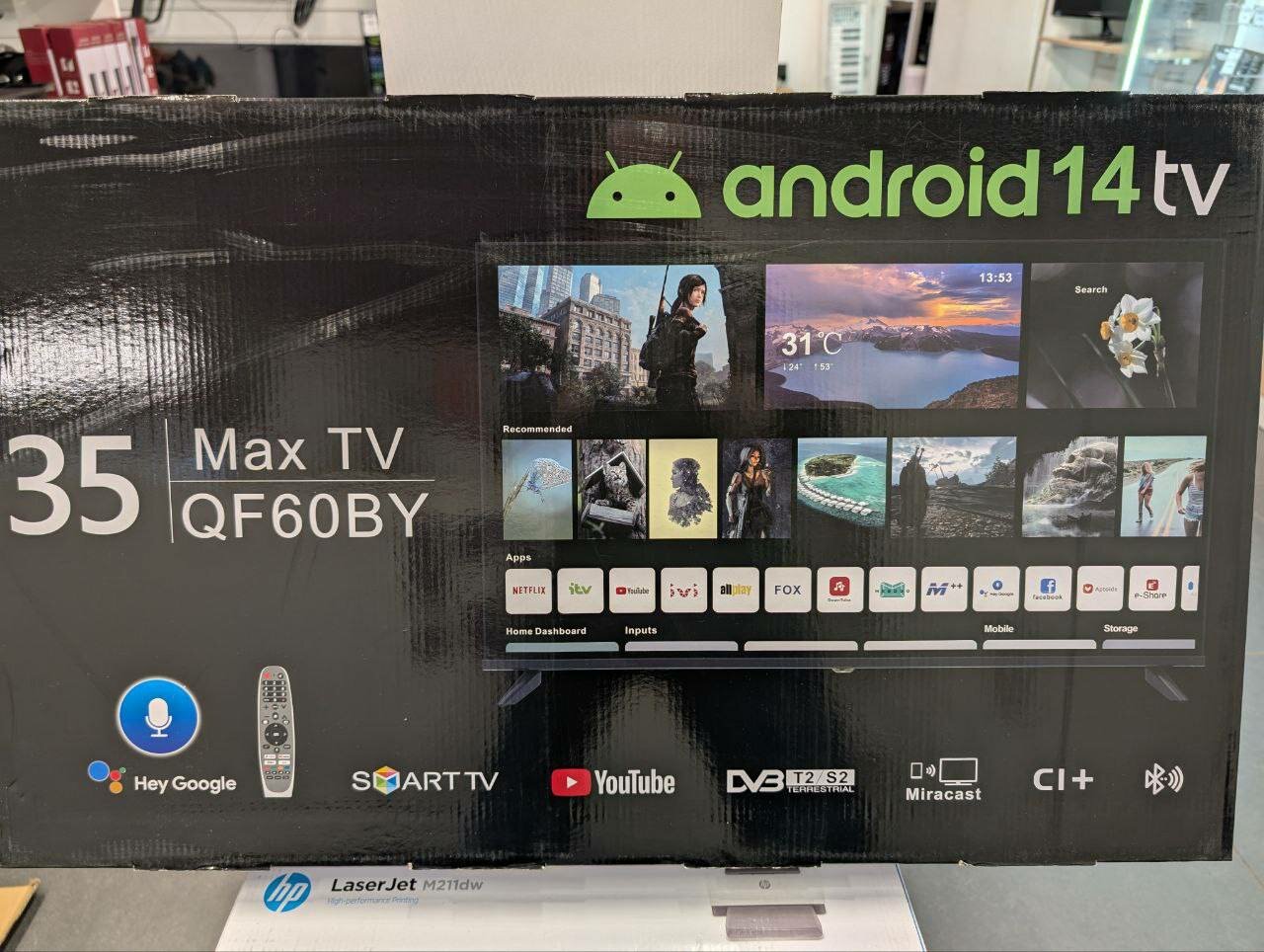 Телевизор ACS Smart TV Android 14, 32 дюйма