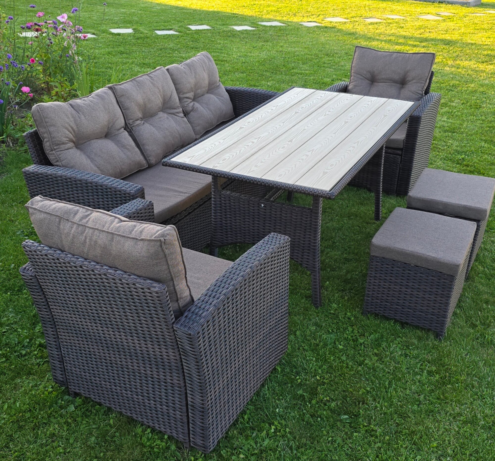 Комплект садовой мебели из искусственного ротанга AIKO Janneta