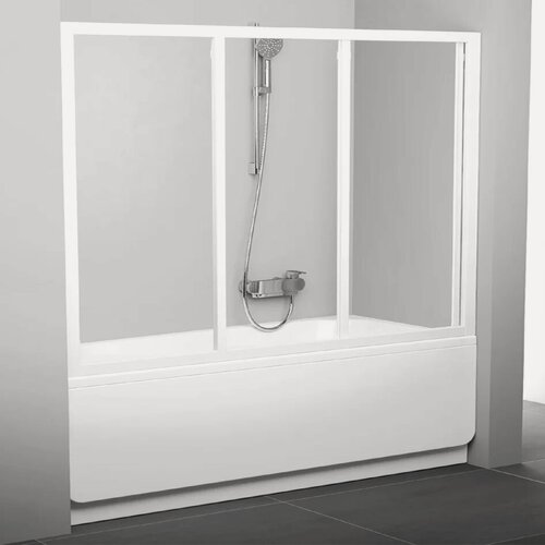 Изображение товара Шторка на ванну Ravak Supernova AVDP3-180 181 см, стеклянная, раздвижная, прозрачная