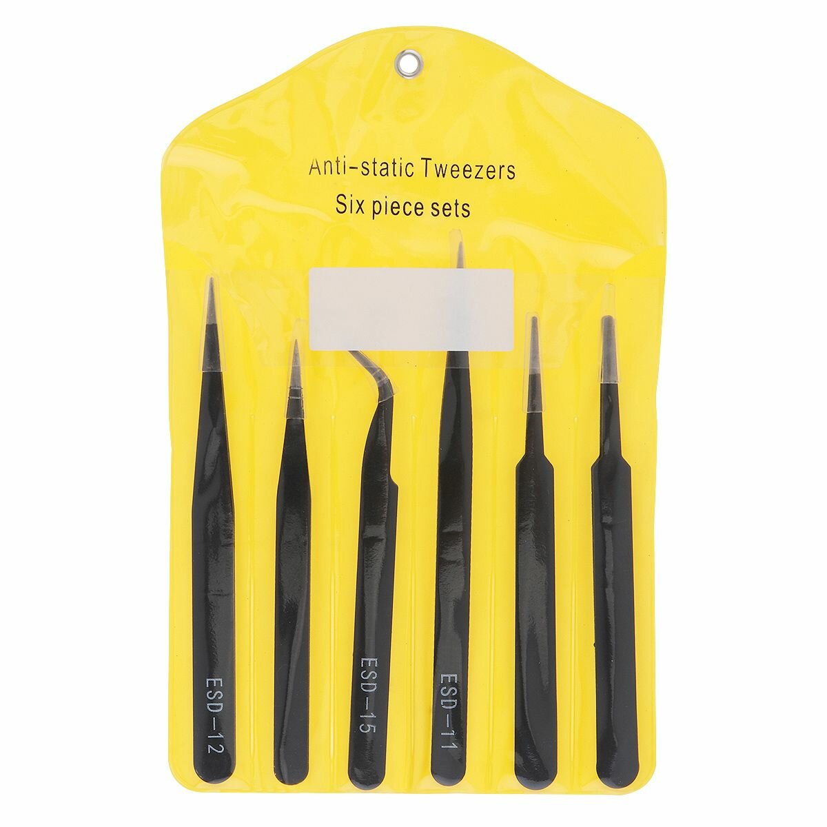 Набор пинцетов для ремонта электроники антистатические нержавеющая сталь 6 шт
