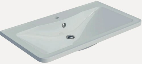 Изображение товара Мебельная раковина STWORKI Монтре 80 накладная, из искусственного камня, белая, раковина для ванной, прямоугольная