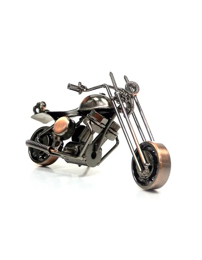 Мотоцикл фигурка интерьерная, металлический мотоцикл подарок мужчине IRONMOTO 16см