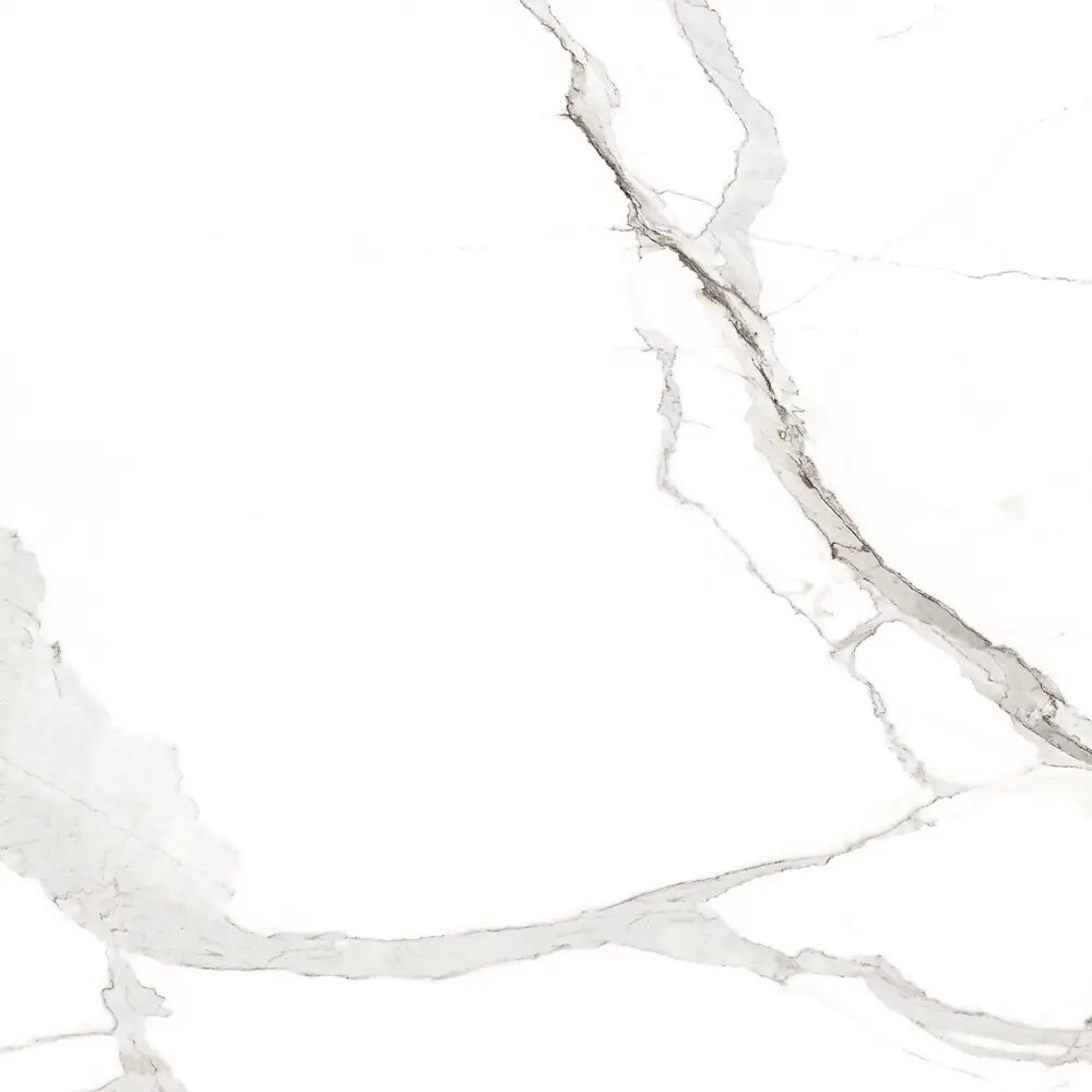 Аркадиа керамика Статуарио Мирес Нью керамогранит полированный 600х600х8мм (1.44м²) белый