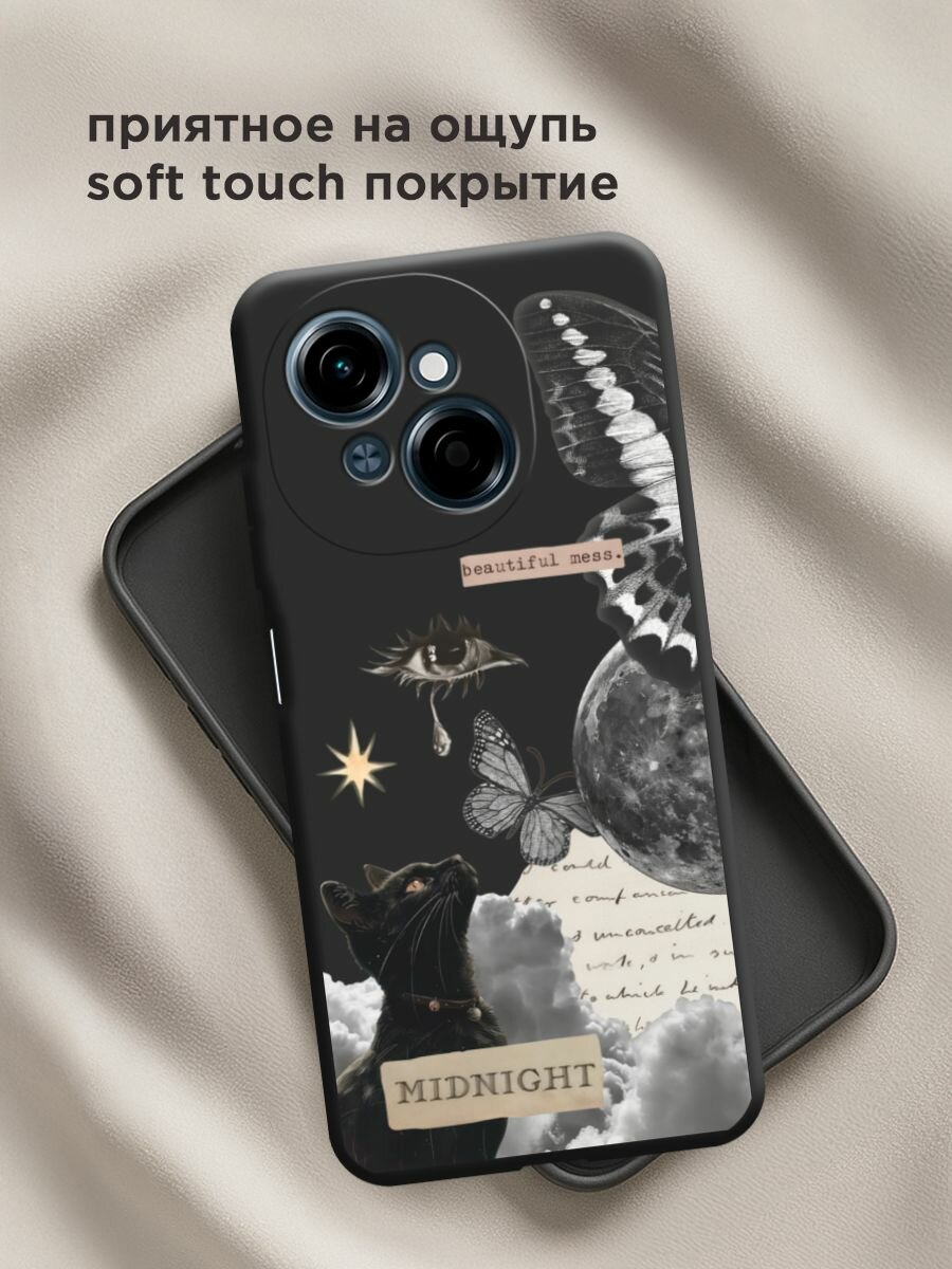 Чехол на Tecno Spark Go 1/Tecno POP 9 / Техно Спарк Го 1/Техно ПОП 9 с принтом "midnight collage" — фото 1