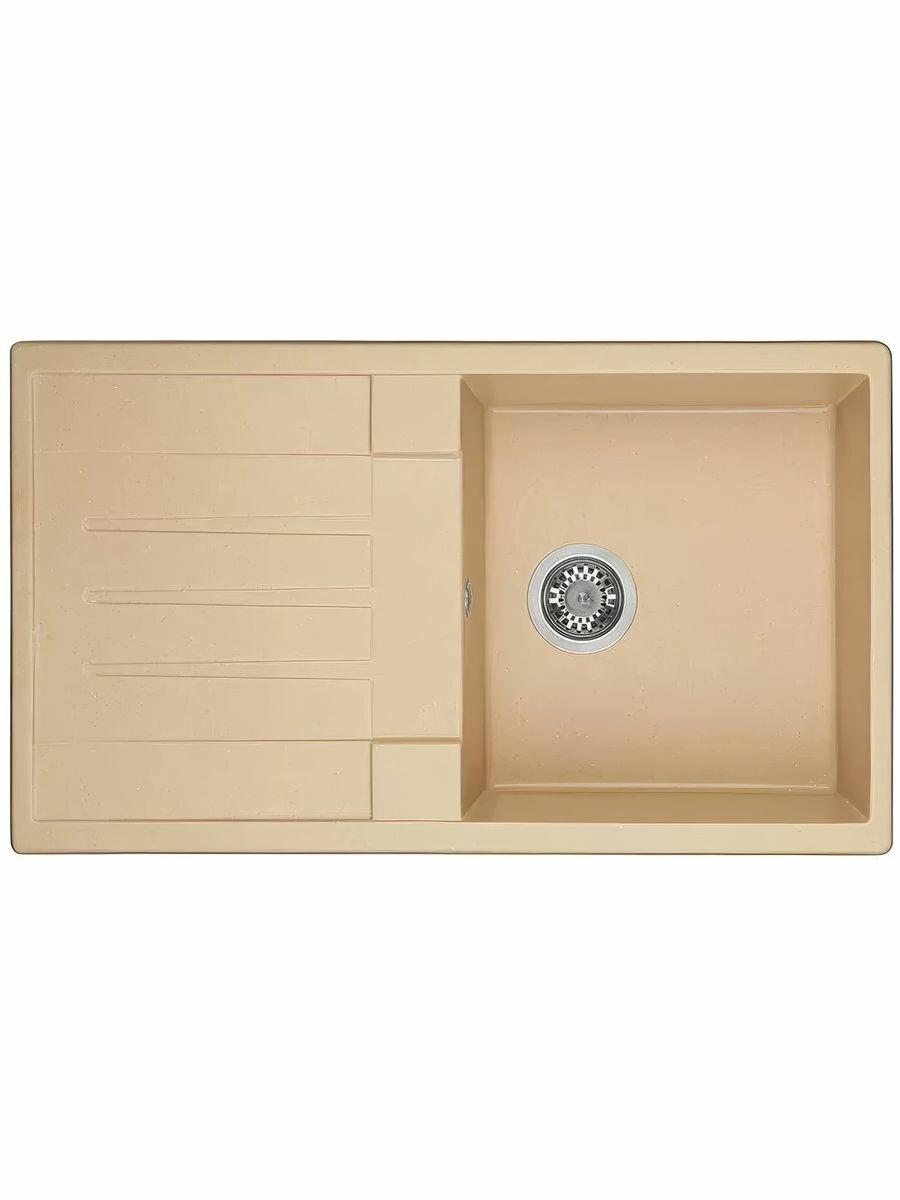 Мойка керамогранитная Aquaton Верона (860х210х500) одинарная с крылом латте 1A710032VR260