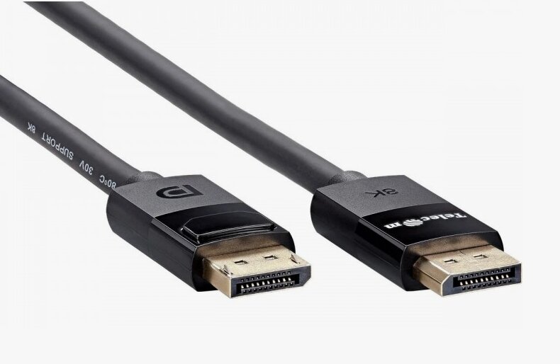 Кабель Display Port, для подключения монитора с интерфейсом Display Port 1.5м 4K черный