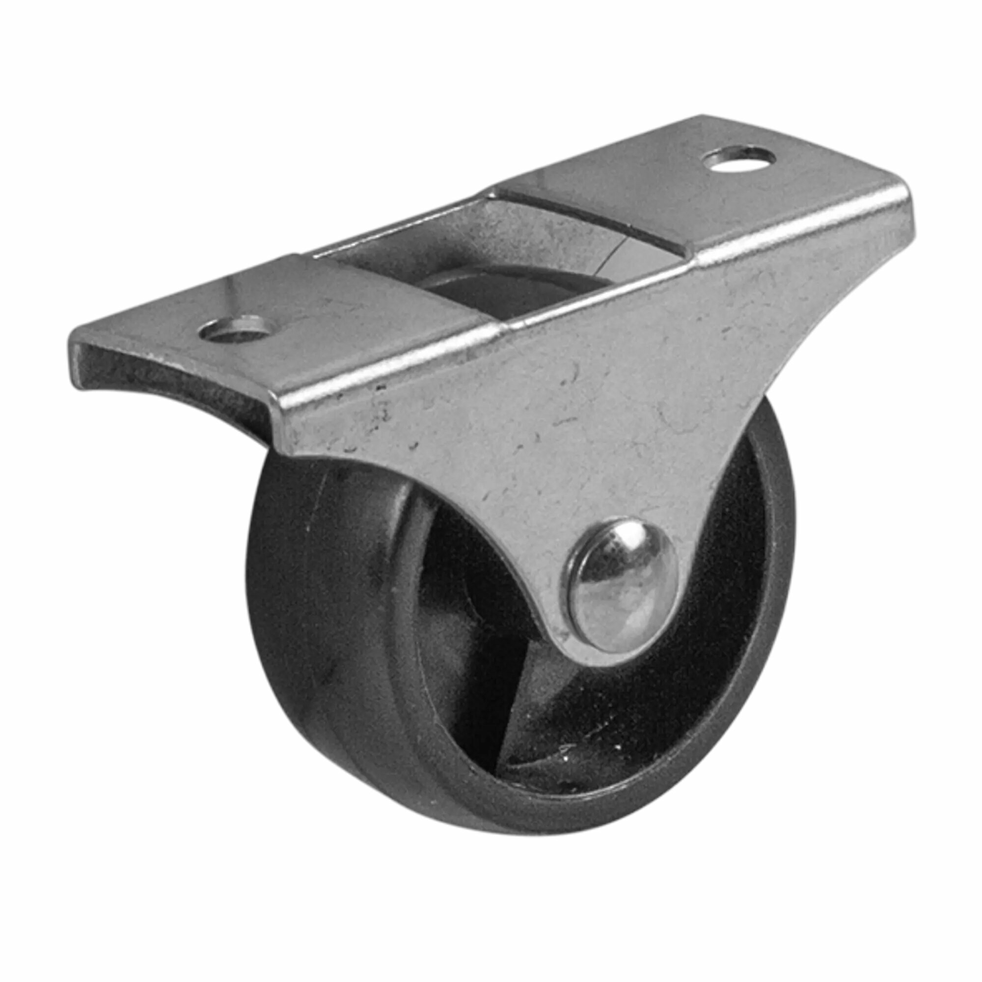 Колесо мебельное неповоротное без тормоза 40 мм до 50 кг цвет черный