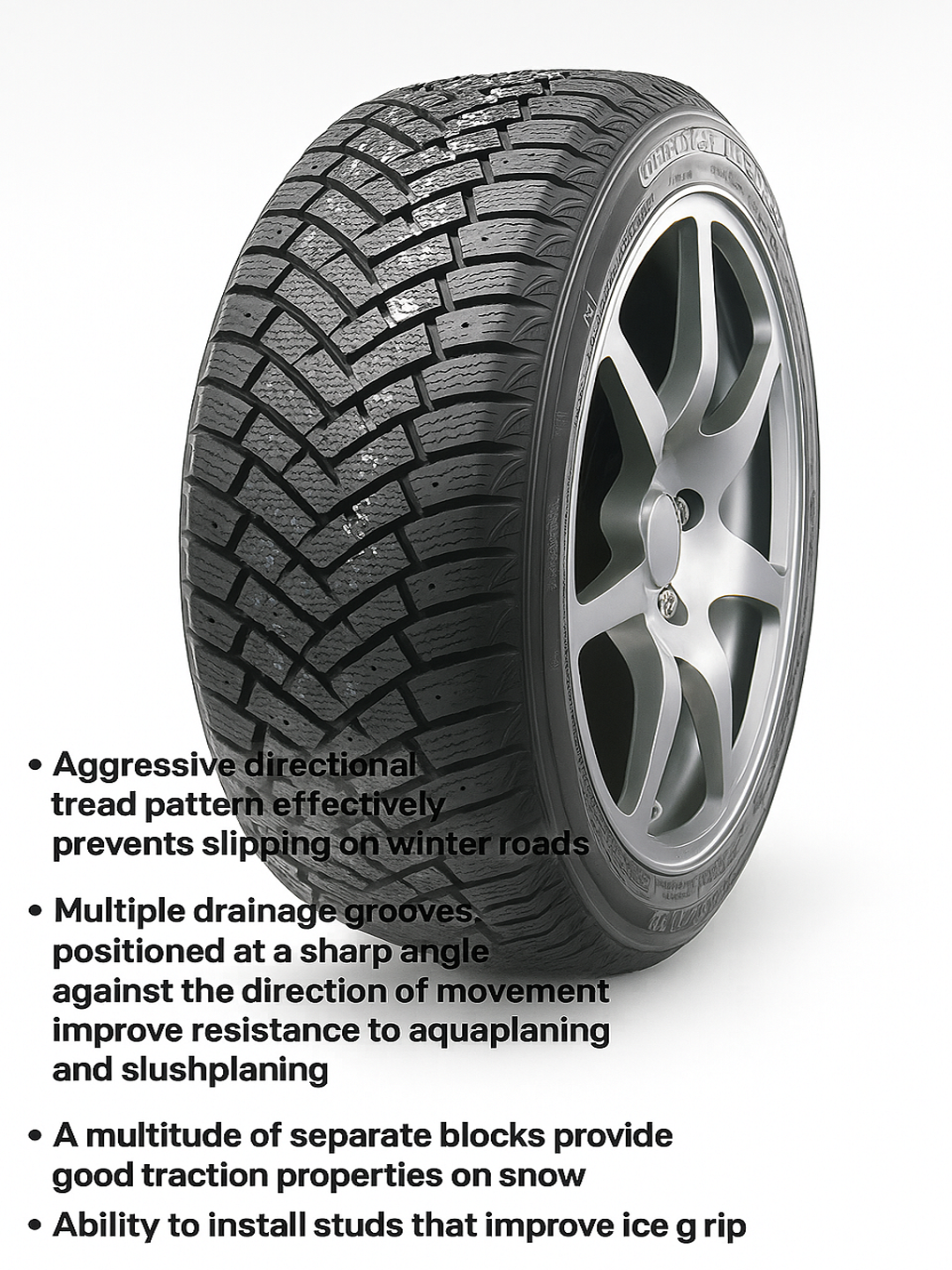 Ling Long 235/60R17 GreenMax WINTER GRIP SUV. Возможность установки шипов позволяет улучшить сцепление на льду.
