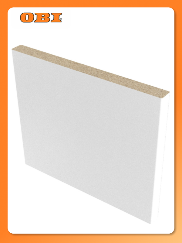 Доборная планка Палитра Стандарт МДФ ПВХ белая 120x2070мм