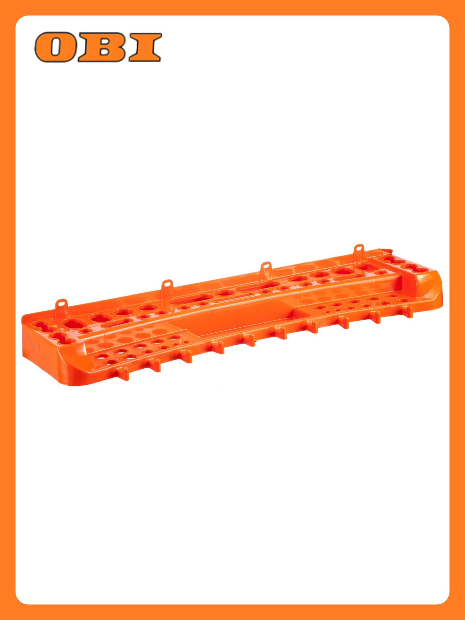 Полка для инструментов IDEA оранжевая крепление на саморезы 72x600x160 мм