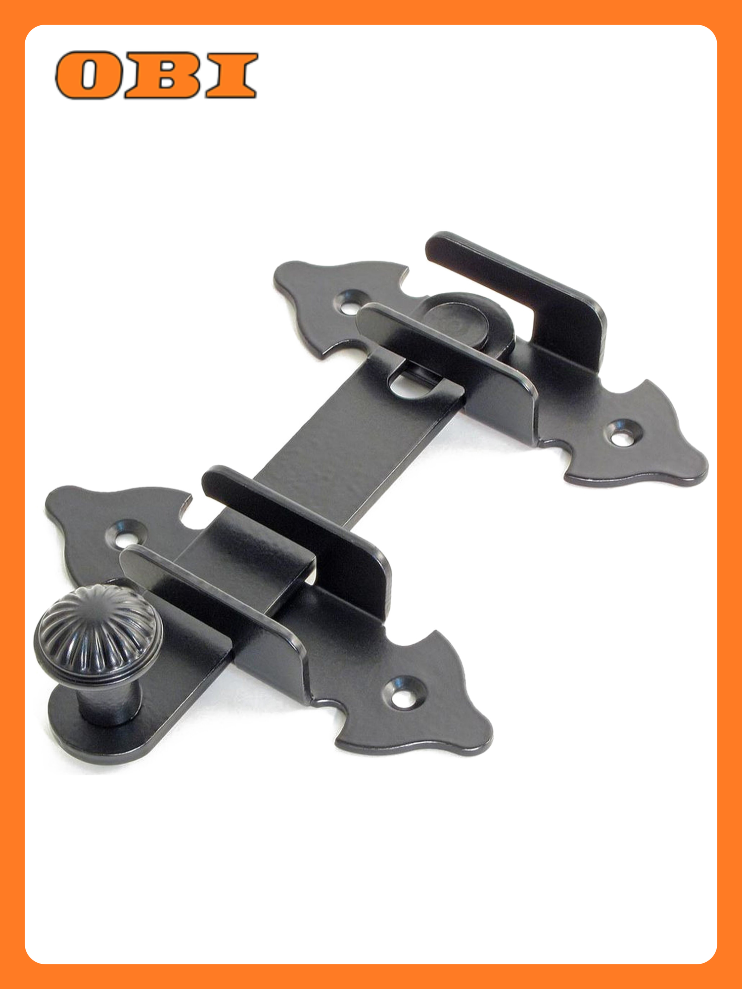 Дверная задвижка Tech-KREP накладная углеродистая сталь 90х90х30 мм черная