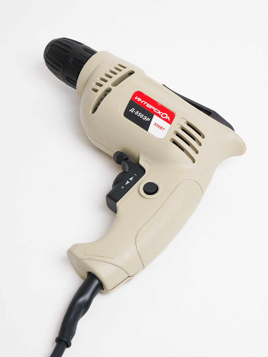 Ударный дрель 550 Вт : сетевой, двухскоростной, быстрозажимной патрон. — фото 1