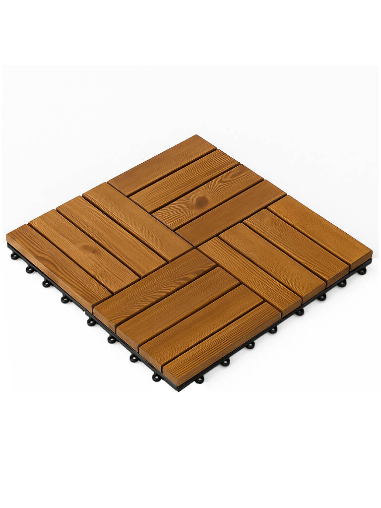 Паркет модульный выльгорт 30х30х3 см темно-коричневый массив сосны 037 кв. м 4 шт.