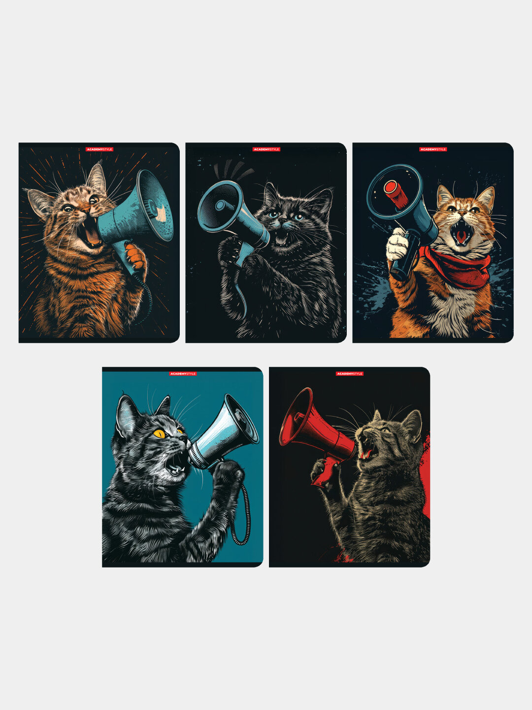 Тетрадь, А5, 96 листов, клетка, КотоКрик, 5 шт