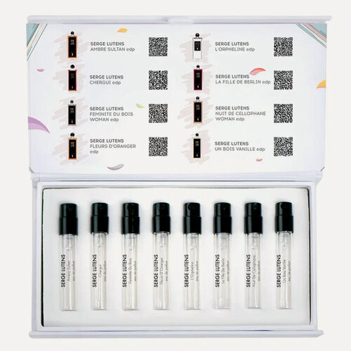 Изображение товара Набор Aroma Box "Топ ароматов Serge Lutens", 8 пробников, 1,5мл, шлейфовость звучания