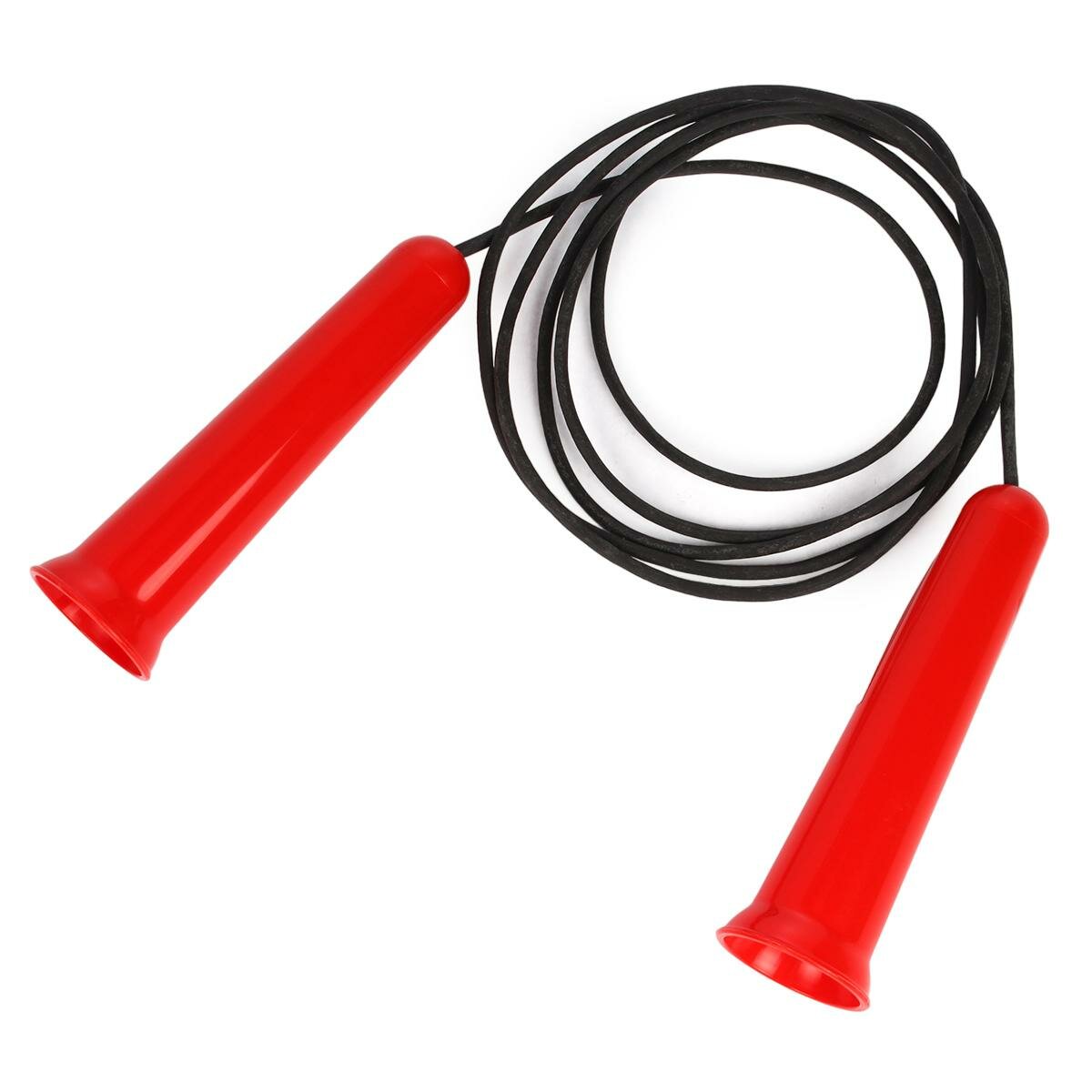 Скакалка спортивная с удобными ручками, 1.8 м, ПВХ, красные ручки/черный трос