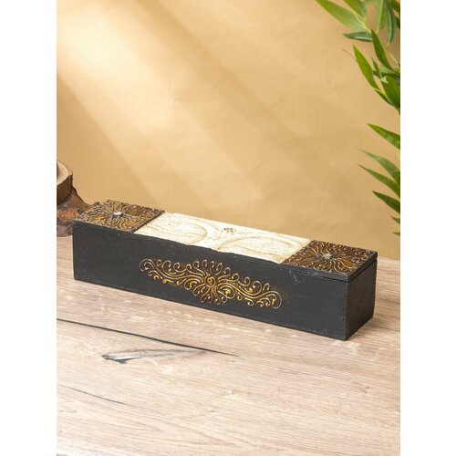 Шкатулка Будда МДФ универсальная размер 32 7 7 см черный 1040₽