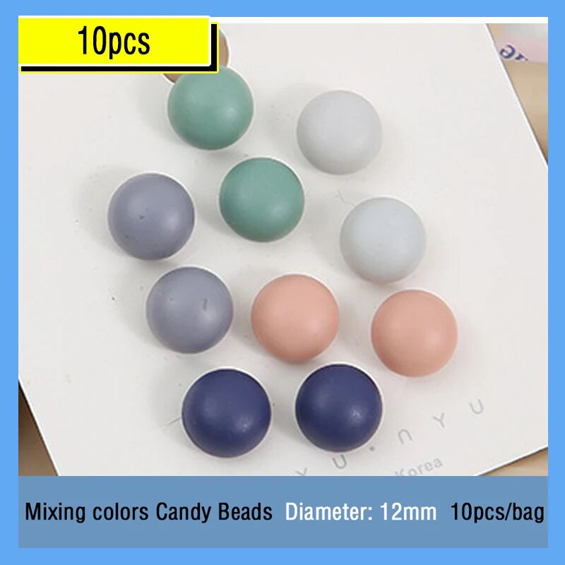 10шт Candy Beads бусины для рукоделия, 12мм