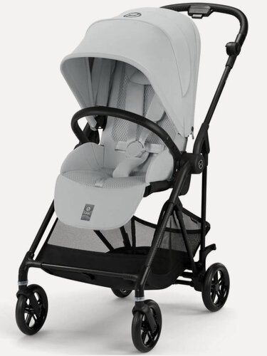 Изображение товара Коляска прогулочная Cybex Melio Carbon Fog Grey с дождевиком 525000045