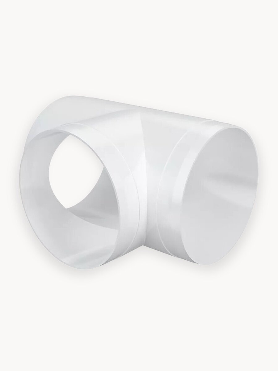 Тройник вент. ERA 16ТП, D160 мм, пластик белый, для круглых воздуховодов