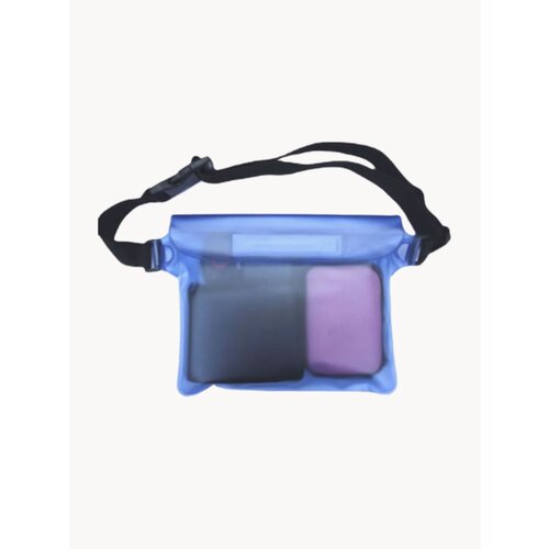 Водонепроницаемый чехол для документов, водонепроницаемая сумка на пояс, для плавания, голубая